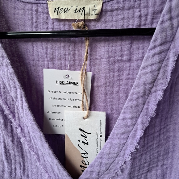 *NWT*  BOUTIQUE BRAND  BEAUTIFUL GAUZE TOP SIZE S Will Fit M - Picture 3 of 4